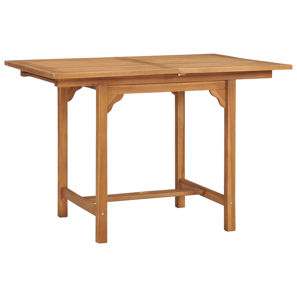 Ausziehbarer Gartentisch (110-160)×80×75 cm Massivholz Teak